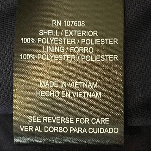 R & K Sheer Navy White Polka Dots Pleated Belted Feminine Maxi Dress NWOT Size 8 - Picture 10 of 13